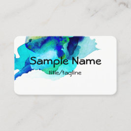 Visita plantilla de tarjeta de trabajo acuarela arte abst