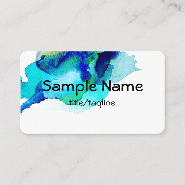 Visita plantilla de tarjeta de trabajo acuarela arte abst (Anverso)