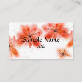 Visita plantilla de tarjeta de trabajo arte de flor de ac