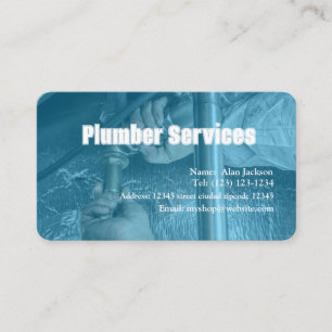 Visita PLUMBER Tarjeta de presentación editable