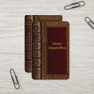 Visita portada clásica de libros tarjeta de negocios ant