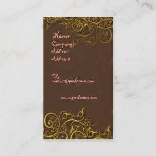 Visita Pretty in Pink en chocolate con tarjeta de perfil 