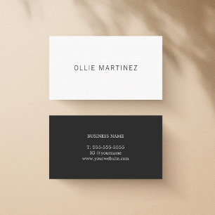Visita Profesional Minimalista Tarjeta de Consultor Blanc