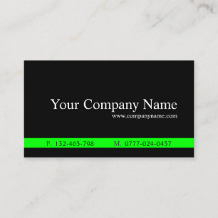Visita Profesional negro verde clásico - tarjeta de