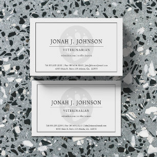 Visita Profesional Veterinario   Tarjeta de presentación 