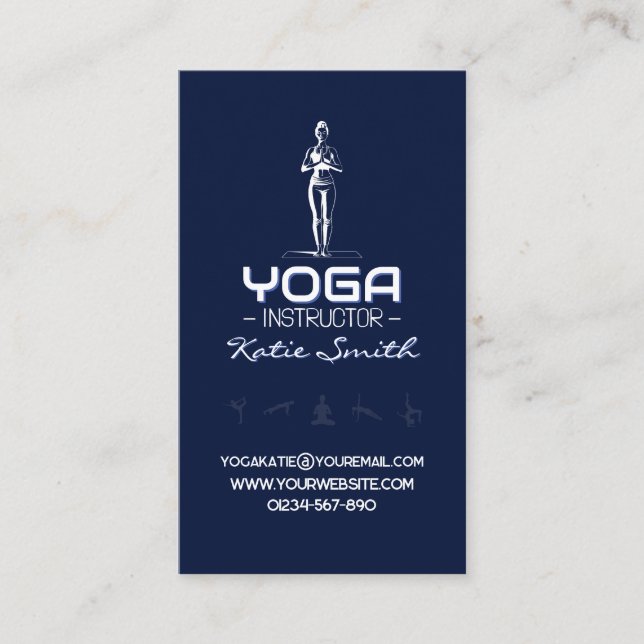 Visita Profesora de yoga / Tarjeta de presentación de ins (Anverso)