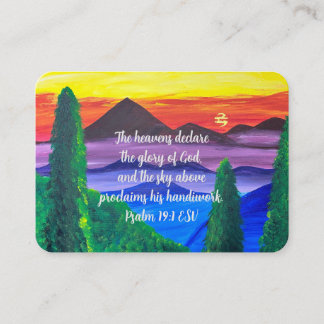 Visita Psalm 19:1 Tarjeta de presentación de las Escritur