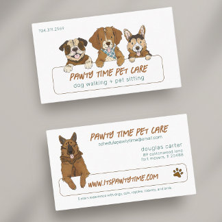 Visita Puppys Dog Walker Mascota Servicios tarjeta de vis