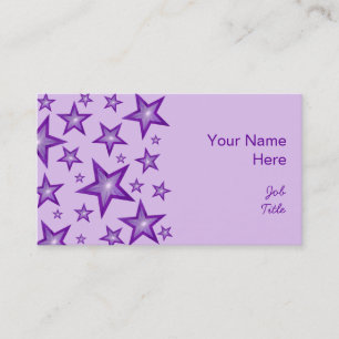 Visita Purple Stars tarjeta de negocios púrpura