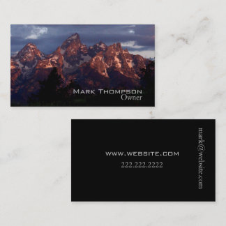 Visita Púrpura de la tarjeta de Tetons del negocio