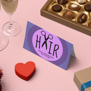 Visita Púrpura Peluquería Tarjeta de Lealtad Comercial Do