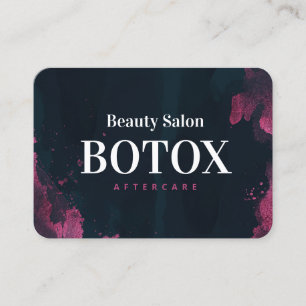 Visita Púrpura tarjeta de presentación de Botox negro