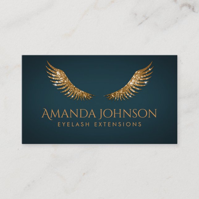 Visita Purpurina azota la tarjeta azul oscura de las alas (Anverso)