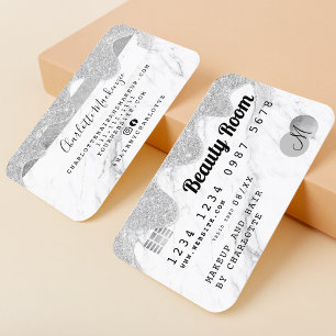 Visita purpurina de plata de tarjeta de crédito gotea be