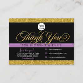 Visita Purpurina Gracias a la tarjeta de inserción de paq