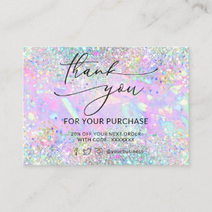 Visita purpurina opal tarjeta de presentación