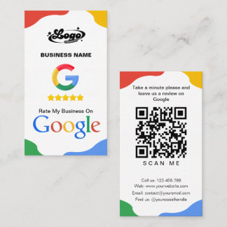 Visita QR Code Link Google Review Tarjeta de presentación