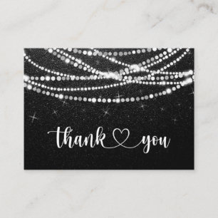Visita Rayas de cadena Blanco negro Gracias tarjeta de vi
