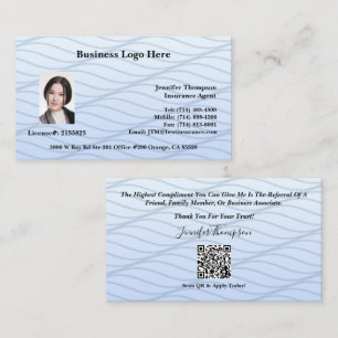 Visita Realtor, responsable de préstamos, tarjeta de visi