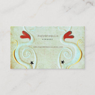 Visita Red Heart Swirls Tarjeta de Negocios de 3cota