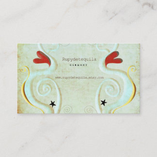 Visita Red Heart Swirls Tarjeta de Negocios de 3cota