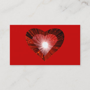 Visita Red Heart tarjeta de negocios "corazón" roja