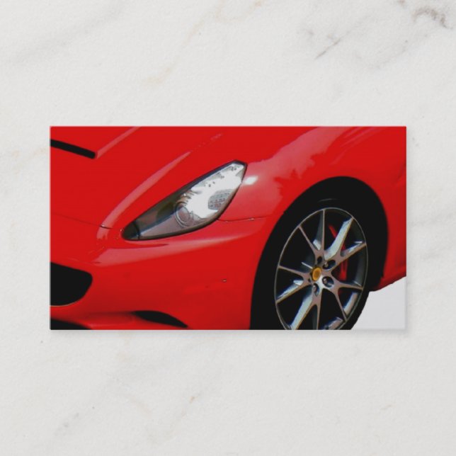Visita ~Red Sportscar~ TARJETA DE NEGOCIOS, ¡PERSONALIZAR (Anverso)