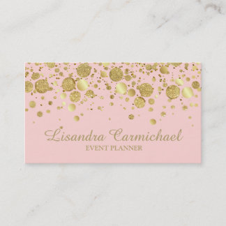 Visita Relieve metalizado dorado Confetti En Tarjeta De N