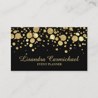 Visita Relieve metalizado dorado Confetti En Tarjeta De N