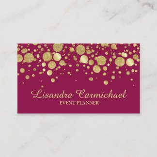 Visita Relieve metalizado dorado Confetti En Tarjeta De N