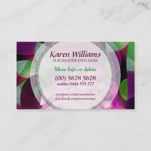 Visita Resumen Art Pink Green Colours Tarjeta de presenta