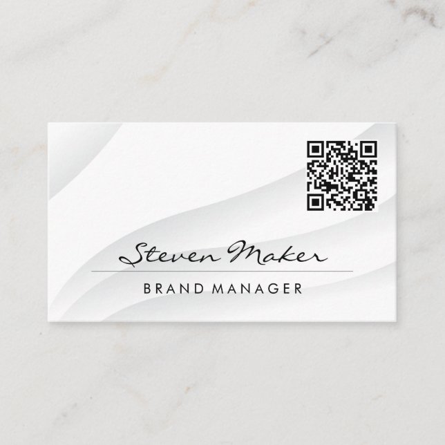 Visita Resumen blanco simple | Tarjeta de presentación de (Anverso)