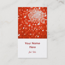 Visita Retrato blanco de tarjeta de negocios Disco Tiles