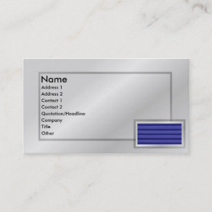 Visita Retro - Tarjeta de perfil de obturador azul