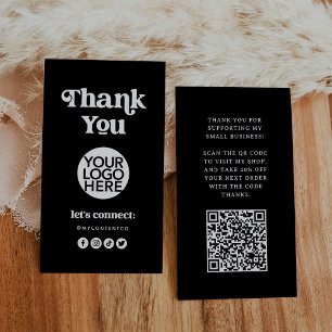 Visita Retro y Boho   Marca Gracias Tarjeta De Embalaje