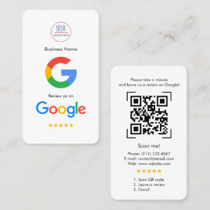 Visita Revisión de Google con tarjeta profesional de enla