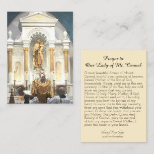 Visita Rezo a nuestra señora de la tarjeta santa del