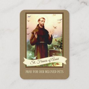 Visita Rezo a St Francis de Assisi para la tarjeta santa