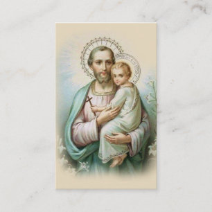 Visita Rezo San José de Memorare y tarjeta santa de Jes