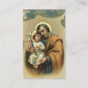 Visita Rezo San José de Memorare y tarjeta santa de Jes