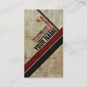 Visita Rojo retro elegante del vintage una tarjeta de