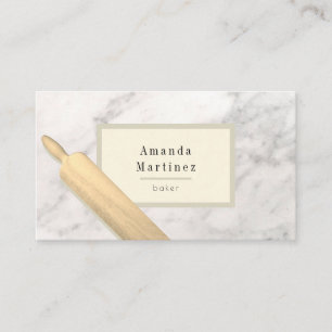 Visita Rolling Pin Marble Board Baker Tarjeta de presenta