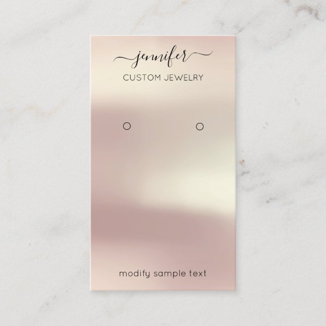 Visita Rosa de medios sociales con tarjeta de joyería de  (Anverso)