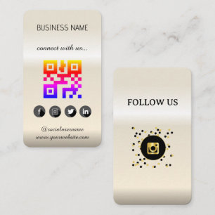 Visita Rosa de oro - Social Media QR Código tarjeta de vi