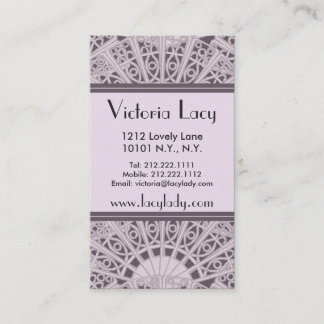 Visita Rosa elegante de encaje de Victoria - tarjeta de