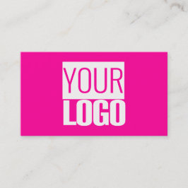 Visita rosa neón - tarjeta de presentación de su logotipo