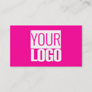 Visita rosa neón - tarjeta de presentación de su logotipo