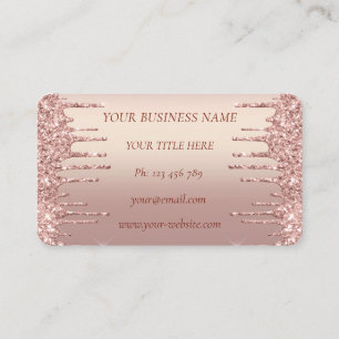Visita Rosa Purpurina Gold Personaliza su tarjeta de visi