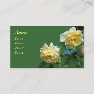 Visita Rosas Amarillas En La Tarjeta De Negocio De Flor D