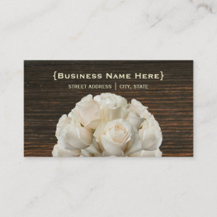 Visita Rosas blancos y tarjeta de visitas de Barnwood